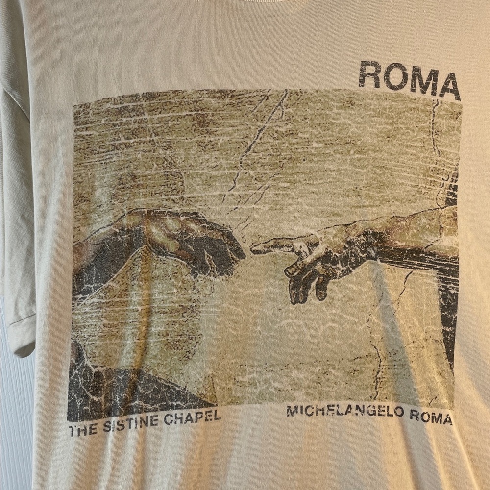 Michelangelo - The Sistine Chapel graphic Very cool Beige classic T-Shirt. nice